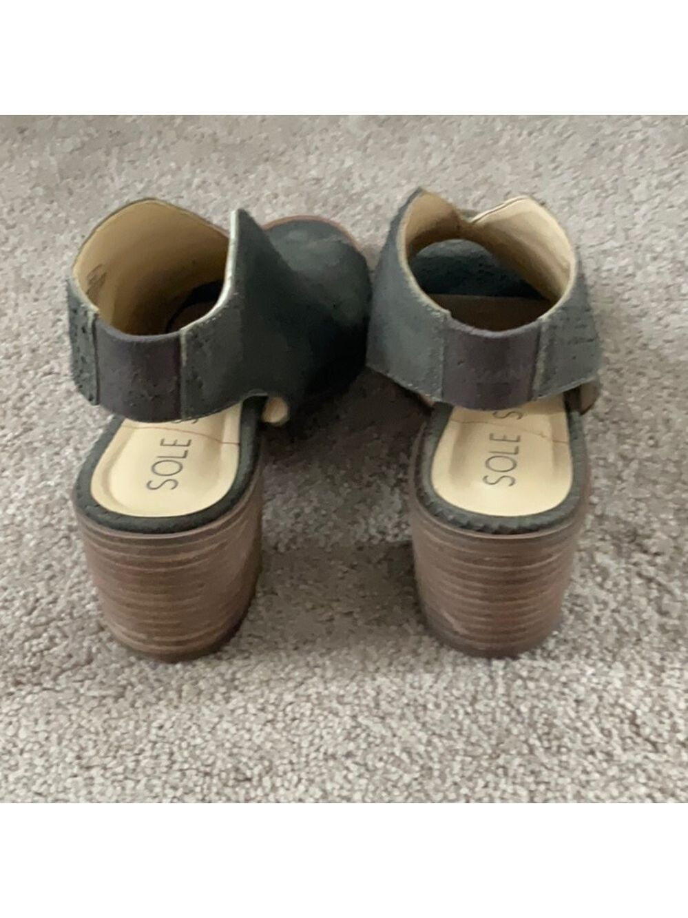 Sole Society Terran Sandal Slate Gray Leather US 9 - Picture 4 of 6